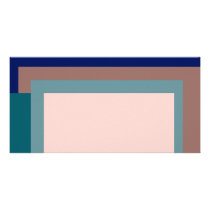 Golden Ratio Teal Blush Blocks Photo Card