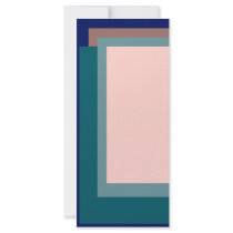 Golden Ratio Teal Blush Blocks Rack Card Template