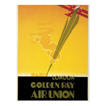 Golden Ray Air Union Postcard