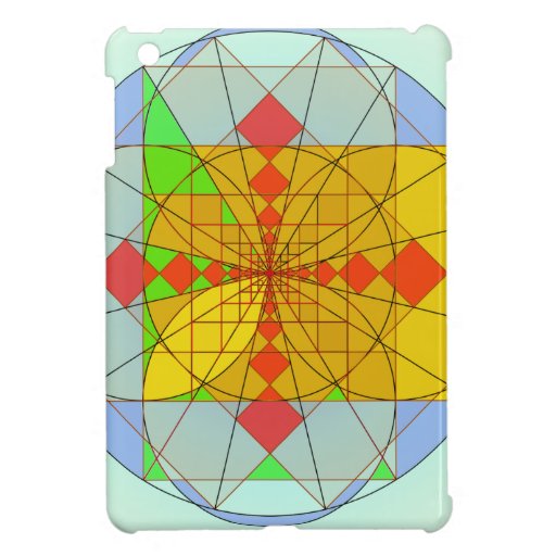 Golden rectangle shapes cover for the iPad mini
