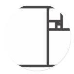 Golden Rectangle Round Sticker
