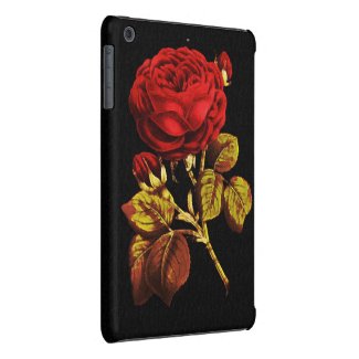 Golden Red Painted Rose iPhone 5 Cases