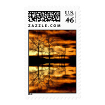 Golden Reflections Stamp by kcranmerart Golden Reflections Stamp