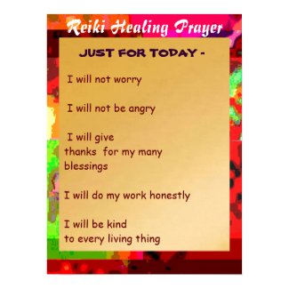 Golden REIKI HEALING PRAYER SCRIPT print