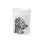 Golden Retreiver Profile Beverage Pitchers