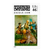 Golden Retriever 1 - Spirit of '76 Stamps
