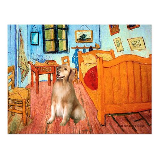Golden Retriever 5 - Room at Arles Postcards