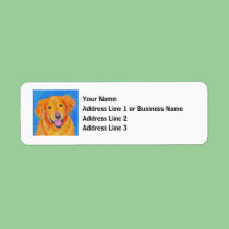 Golden Retriever Address Labels - "Sydney" labels