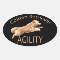 Golden Retriever Agility Decal stickers