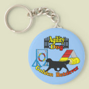 Golden Retriever Agility Dog Gifts Keychain