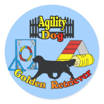 Golden Retriever Agility Dog Gifts stickers