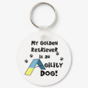 Golden Retriever Agility Dog Keychain by MenagerieMayhem Golden Retriever Agility Dog Keychain