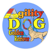 Golden Retriever Agility Gifts stickers