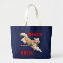 Golden Retriever Agility Tote bags