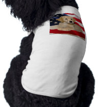 Golden Retriever All American Puppy Dog T-Shirt pet clothing