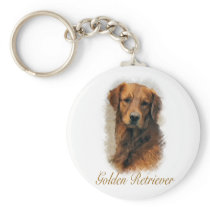 Golden Retriever Art Gifts keychains