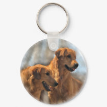 Golden Retriever Art Gifts keychains by DogsByDezign Golden Retriever Art Gifts keychains
