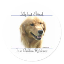 Golden Retriever Best Friend 2 - Sticker