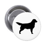 Golden Retriever (black) Pinback Buttons