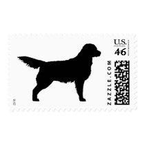 Golden Retriever (black) Postage