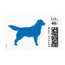 Golden Retriever (blue) Stamp