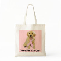Golden Retriever Breast Cancer Tote Bag