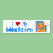 Golden Retriever Bumper Sticker - "Sydney" bumper stickers