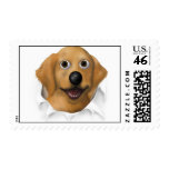 Golden Retriever Busting Out - Customized postage