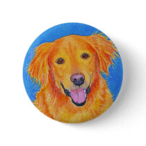 Golden Retriever Button