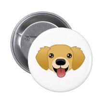 Golden Retriever Button