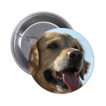 Golden Retriever Button