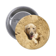 Golden Retriever Camouflage Button