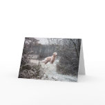 Golden Retriever Card Snow