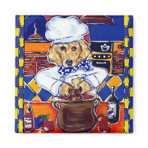 Golden Retriever Chef magnets by Art_by_Joanne Golden Retriever Chef magnets