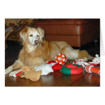 Golden Retriever Christmas Card