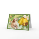 Golden Retriever Christmas Card Bells1 card