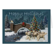 Golden Retriever  Christmas Card Evening4