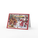 Golden Retriever Christmas Card Santa Bears3 card
