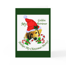 Golden Retriever Christmas Gifts cards