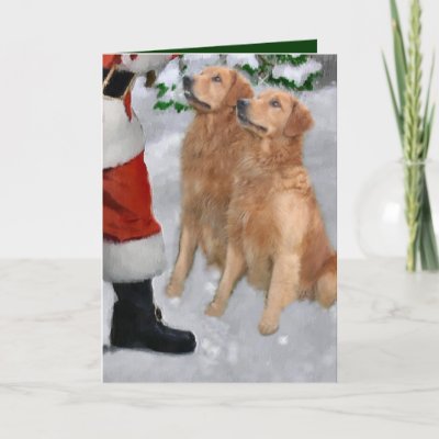 Golden Retriever Christmas Gifts Card