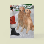 Golden Retriever Christmas Gifts Card
