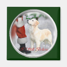 Golden Retriever Christmas Gifts Fridge Magnet