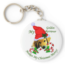 Golden Retriever Christmas Gifts keychains