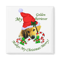 Golden Retriever Christmas Gifts magnets