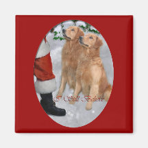 Golden Retriever Christmas Gifts Magnet