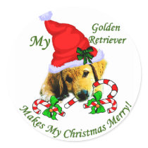 Golden Retriever Christmas Gifts stickers