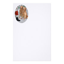 Golden Retriever Christmas Personalized Stationery