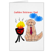 Golden Retriever Dad Card