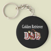 golden retriever dad Keychain