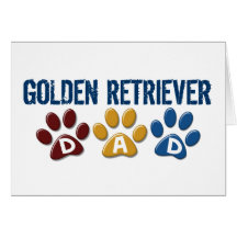 GOLDEN RETRIEVER Dad Paw Print 1 Greeting Card